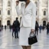 First Lady Black croc embossed leather bag – by Cardinal Milano – luxury italian design
