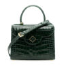 Cardinal Milano First Lady Green croc embossed leather bag – First Lady Green croc embossed leather bag – by Cardinal Milano – luxury italian design