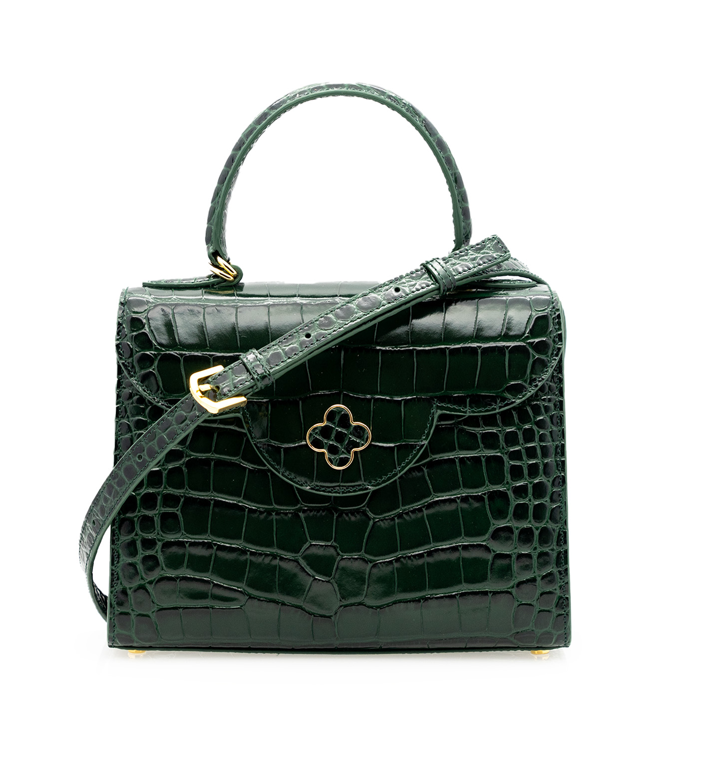 Cardinal Milano First Lady Green croc embossed leather bag – First Lady Green croc embossed leather bag - Image 5