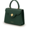 First Lady Green textured leather handbag – by Cardinal Milano – luxury italian design