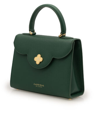 Alternative view of First Lady Green textured leather handbag