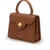 First Lady Brown textured leather bag – by Cardinal Milano – luxury italian design
