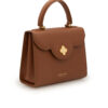 First Lady Brown textured leather bag – by Cardinal Milano – luxury italian design