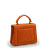 First Lady Small Orange Ostrich Leather Handbag - immagine 7