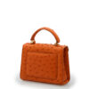 First Lady Small Orange Ostrich Leather Handbag - immagine 8