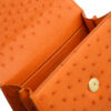 First Lady Small Orange Ostrich Leather Handbag - immagine 9