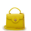 Cardinal Milano First Lady Small Yellow Ostrich Leather Handbag – First Lady Small Yellow Ostrich Leather Handbag – by Cardinal Milano – luxury italian design