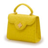 ⁦First Lady Small Yellow Ostrich Leather Handbag⁩ - الصورة ⁦2⁩