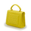 ⁦First Lady Small Yellow Ostrich Leather Handbag⁩ - الصورة ⁦5⁩