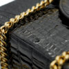 First Date Black alligator leather bag – by Cardinal Milano – luxury italian design