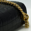 First Date Black alligator leather bag – by Cardinal Milano – luxury italian design