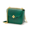 First Date Emerald Green alligator leather bag – by Cardinal Milano – luxury italian design