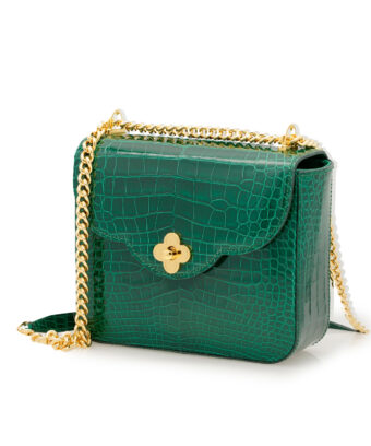Cardinal Milano Bags – Alternative view of First Date Emerald Green alligator leather bag