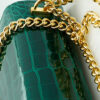 First Date Emerald Green alligator leather bag – by Cardinal Milano – luxury italian design