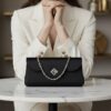 Time 21 Black silk clutch – by Cardinal Milano – luxury italian design