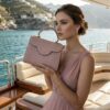 Cardinal Milano First Lady Tea Rose Crocodile-Embossed Calf Leather Handbag – First Lady Tea Rose Crocodile-Embossed Calf Leather Handbag - الصورة 7