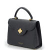 ⁦First Lady Black Textured Calf Leather Handbag⁩ - الصورة ⁦2⁩