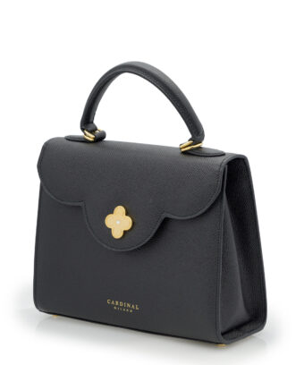 Alternative view of First Lady Black Textured Calf Leather Handbag