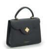 ⁦First Lady Black Textured Calf Leather Handbag⁩ - الصورة ⁦6⁩