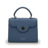 First Lady Blue Jeans Textured Calf Leather Handbag