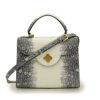 First Lady Grey Lizard-Embossed Calf Leather Handbag - immagine 6