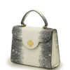 First Lady Grey Lizard-Embossed Calf Leather Handbag - immagine 2