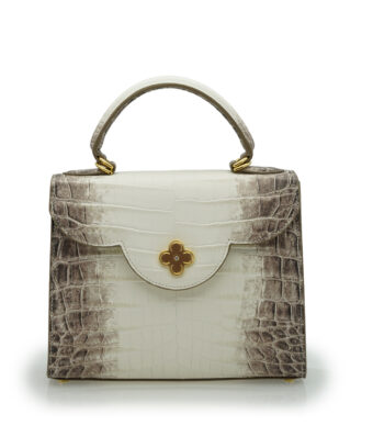 First Lady Himalaya Crocodile-Embossed Calf Leather Handbag