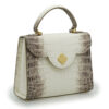 First Lady Himalaya Crocodile-Embossed Calf Leather Handbag - Image 4