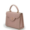 Cardinal Milano First Lady Tea Rose Crocodile-Embossed Calf Leather Handbag – First Lady Tea Rose Crocodile-Embossed Calf Leather Handbag - الصورة 2