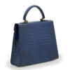 Cardinal Milano Lady Cardinal Blue Night Crocodile-Embossed Calf Leather Handbag – Lady Cardinal Blue Night Crocodile-Embossed Calf Leather Handbag - الصورة 3