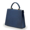 Cardinal Milano Lady Cardinal Blue Night Crocodile-Embossed Calf Leather Handbag – Lady Cardinal Blue Night Crocodile-Embossed Calf Leather Handbag - الصورة 5