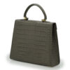 Lady Cardinal Taupe Crocodile-Embossed Calf Leather Handbag - immagine 5