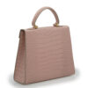 Lady Cardinal Tea Rose Crocodile-Embossed Calf Leather Handbag - Image 3
