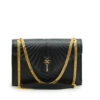 Milady Black Plain Calf Leather Shoulder Bag – by Cardinal Milano – luxury italian design