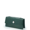 Time 22 Green Crocodile-Embossed Calf Leather Clutch - Image 2